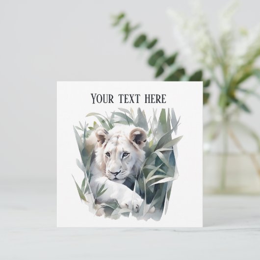 Niedliches Dschungellion-Party Einladung (Stehend Vorderseite)