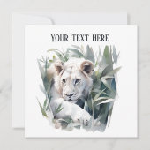 Niedliches Dschungellion-Party Einladung (Vorderseite)