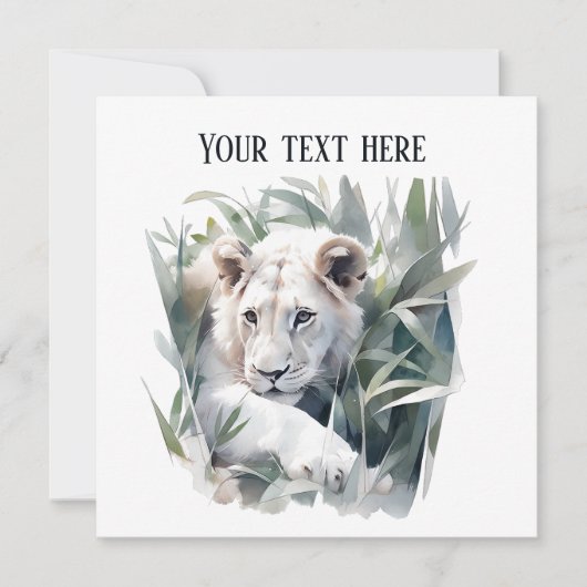 Niedliches Dschungellion-Party Einladung (Vorderseite)