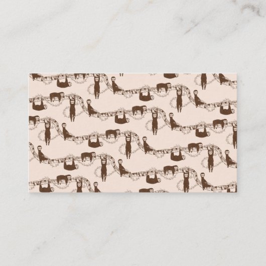 Niedliches Dschungelmuster Visitenkarte (Rückseite)