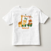 Niedliches Dschungeltier Party personalisierter Ge Kleinkind T-shirt (Vorderseite)