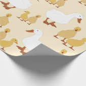 Niedliches Duck & Baby Duckling Muster Geschenkpapier (Ecke)