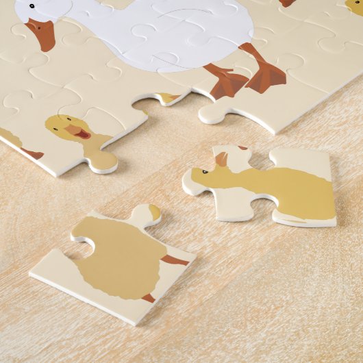 Niedliches Duck & Baby Duckling Muster Puzzle (Seite)