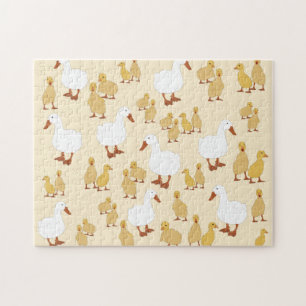 Niedliches Duck & Baby Duckling Muster Puzzle