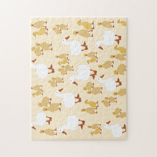 Niedliches Duck & Baby Duckling Muster Puzzle (Vertikal)