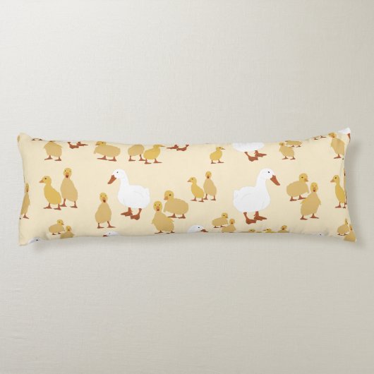 Niedliches Duck & Baby Duckling Muster Seitenschläferkissen (Rückseite)
