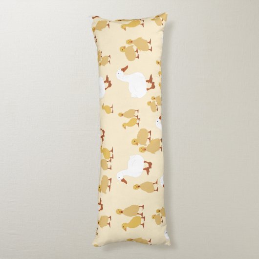 Niedliches Duck & Baby Duckling Muster Seitenschläferkissen (Rückseite (Vertikal))