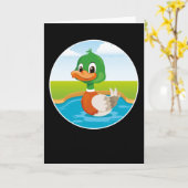 Niedliches Duck Design Funny Animal Lake Ducks Ges Karte (Gelbe Blume)