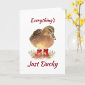 Niedliches Duck Fun Zitat "Alles ist einfach nur d Karte (Gelbe Blume)