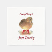 Niedliches Duck Fun Zitat " Alles ist nur Ducky" Serviette (Vorderseite)