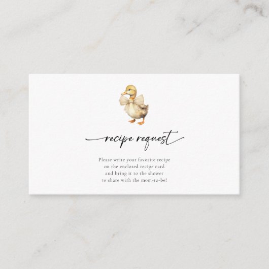 Niedliches Duckbabyrezeptur für Wasserfarben Begleitkarte (Vorderseite)
