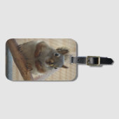 Niedliches duckendes Eichhörnchen auf Gepäckanhänger (Vorderseite (Horizontal))