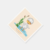 Niedliches Duckling-Gender-Neutral-Babydusche Serviette (Ecke)