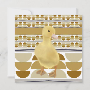 Niedliches Duckling Golden Brown Semi Circle Geome
