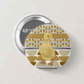 Niedliches Duckling Golden Brown Semi Circle Geome Button (Vorne & Hinten)
