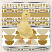 Niedliches Duckling Golden Brown Semi Circle Geome Getränkeuntersetzer (Vorderseite)