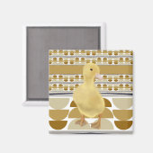 Niedliches Duckling Golden Brown Semi Circle Geome Magnet (Vorderseite/Rückseite)