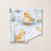 Niedliches Duckling-Muster Badhandtuch Set (Waschlappen)