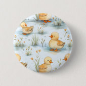 Niedliches Duckling-Muster Button (Vorderseite)