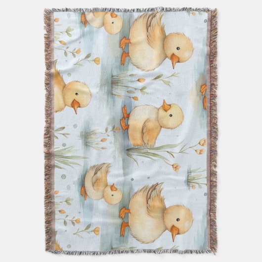 Niedliches Duckling-Muster Decke (Vorderseite Vertikal)
