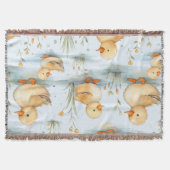 Niedliches Duckling-Muster Decke (Vorderseite)