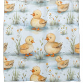 Niedliches Duckling-Muster Duschvorhang (Vorderseite)