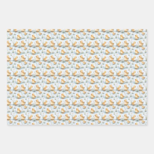 Niedliches Duckling-Muster Geschenkpapier Set (Vorderseite 3)