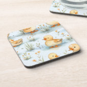 Niedliches Duckling-Muster Getränkeuntersetzer (Linke Seite)