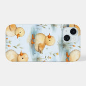 Niedliches Duckling-Muster iPhone 15 Hülle (Rückseite (Horizontal))