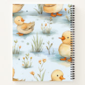 Niedliches Duckling-Muster Notizblock (Rückseite)