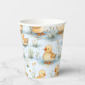 Niedliches Duckling-Muster Pappbecher (Vorderseite)
