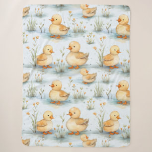 Niedliches Duckling-Muster Sherpadecke