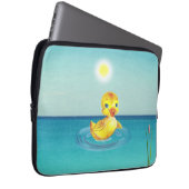 Niedliches Duckling Schwimmen am See Laptopschutzhülle (Vorne Rechts)