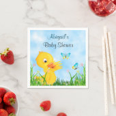 Niedliches Duckling und Schmetterlinge Kinderdusch Serviette (Beispiel)