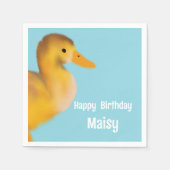 Niedliches Duckling zum Geburtstag Serviette (Vorderseite)