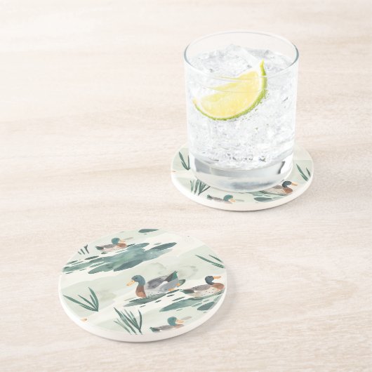 Niedliches Duckmuster Getränkeuntersetzer (Seite)