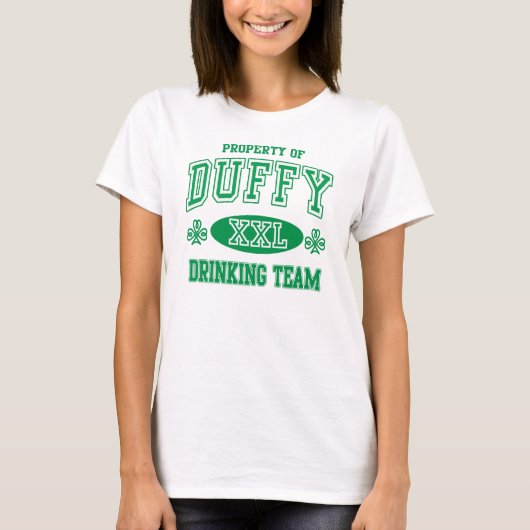 Niedliches Duffy irisches trinkendes Team T-Shirt (Vorderseite)
