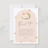 Niedliches Dumpling Baby Dusche Foto Danke Karte (Vorderseite)