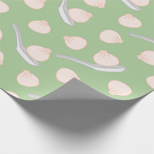 Niedliches Dumpling-Musterpapier Geschenkpapier (Ecke)