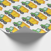 Niedliches Dumptruck-Design Geschenkpapier (Ecke)