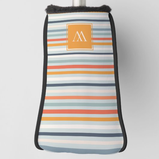 Niedliches dunkelorangefarbenes Muster Monogramm Golf Headcover (Rotieren 90)