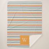 Niedliches dunkelorangefarbenes Ockermuster Sherpadecke (Vorderseite)