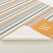 Niedliches dunkelorangefarbenes Ockermuster Sherpadecke (3/4)