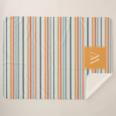 Niedliches dunkelorangefarbenes Ockermuster Sherpadecke (Vorderseite (Horizontal))