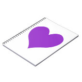 Niedliches dunkles Orchid Herz Notizblock (Linke Seite)