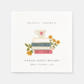 Niedliches dusky gestapelte Storybooks Brautparty Serviette (Vorderseite)