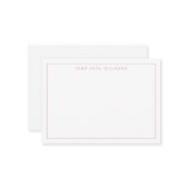 Niedliches Dusty Pink Beruflich einfache dünne Gre Mitteilungskarte (Vorderseite/Rückseite Beispiel)