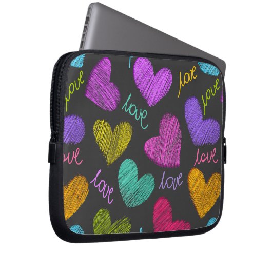 Niedliches, dynamisches Skript mit Liebe Laptopschutzhülle (Vorne Rechts)