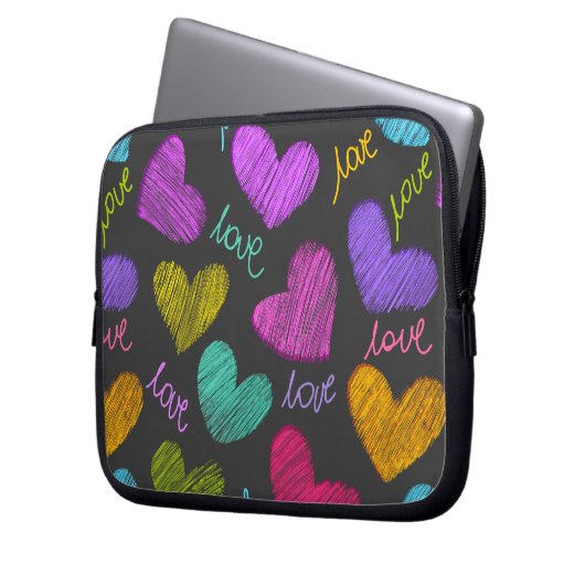 Niedliches, dynamisches Skript mit Liebe Laptopschutzhülle (Vorderseite Links)