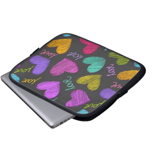 Niedliches, dynamisches Skript mit Liebe Laptopschutzhülle (Vorne Knopf)